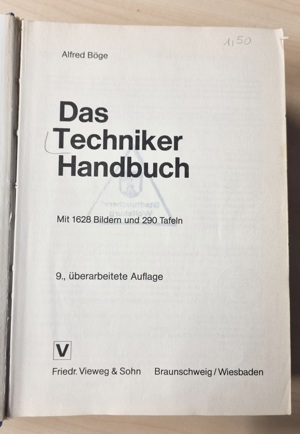 Böge - Das Techniker Handbuch  Bild 3