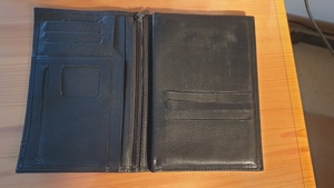 Brieftasche, echt Leder, schwarz, wenig benutzt Bild 1