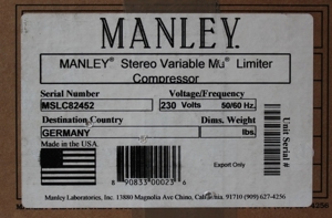 Manley Variable Mu - legendärer Röhren KompressorLimiter Vari-Mu Top-Zustand Bild 6