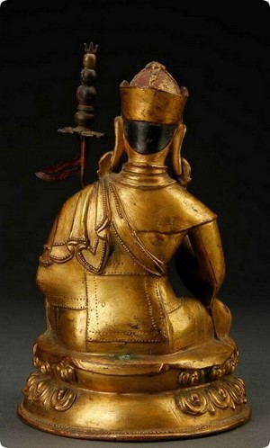 Antique Chinese Tibet Bronze Gilt Buddha China Feuervergoldeter Buddha Bild 3