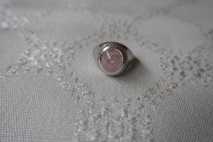 Morganit Ring rosa 925er Silber rhodiniert oval cabochon Größe 17 HSE24