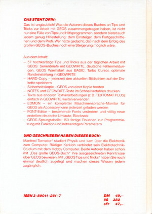 c64er Data Becker Buch GEOS Tips u Tricks Bild 2