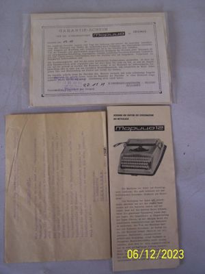 1971 DDR   Bulgarien Reiseschreibmaschine Schreibmaschine Kofferschreibmaschine MARISA Antik Alt Bild 7
