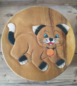 Motiv Katze - Kinderhocker, Schemel, Kinderstuhl Bild 6