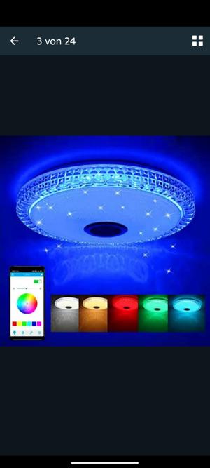 Moderne Smart LED Deckenleuchte   Nachtlampe mit Musikfunktion  Bild 5