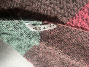 Damen Schal XL Tuch sure Strickschal mit Fransen rosa mint Bild 3
