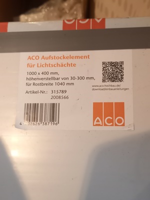ACO Lichtschacht Aufstockelement 1000 x 400 mm Bild 3