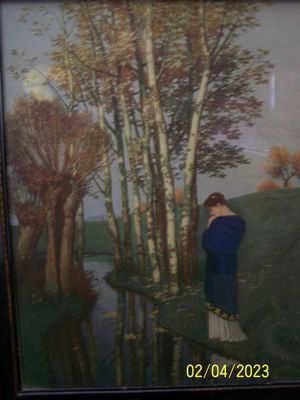 Gemälde Arnold Böcklin Herbstgedanken Bild Bilderrahmen Kunstdruck Antik Alt Bild 5