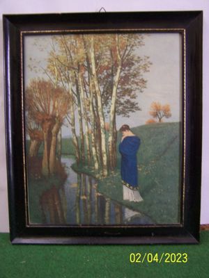 Gemälde Arnold Böcklin Herbstgedanken Bild Bilderrahmen Kunstdruck Antik Alt Bild 4