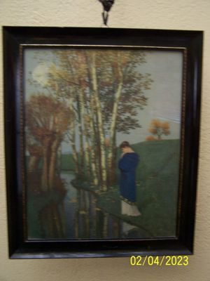 Gemälde Arnold Böcklin Herbstgedanken Bild Bilderrahmen Kunstdruck Antik Alt Bild 6