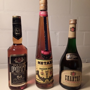 Alkohol Pott-Rum Metaxa Chantre Weinbrand