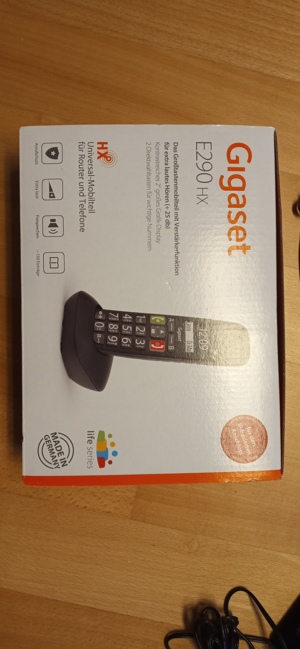 Gigaset E290 HX Telefon Senioren Festnetz mit 3x Mobilteilen und großen Tasten Bild 5