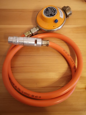 Gasschlauch mit Druckminderer und Injektor für Cramer Gasgrill Bild 1
