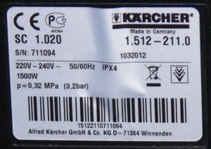 Dampfreiniger Kärcher SC 1.020, 1500W Bild 5