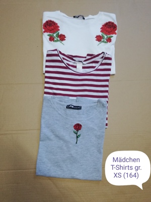 Drei Mädchen T-Shirts gr 164 (XS) 