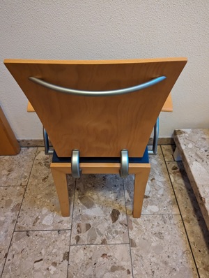 Schöner Armlehnenstuhl Stuhl mit Armlehnen aus Holz Metall Stoff (velourähnlich)  Bild 4