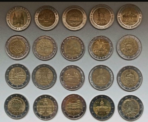 Alle 30 2 Euro Münzen Deutschlands 2006-2024( Umlauf)