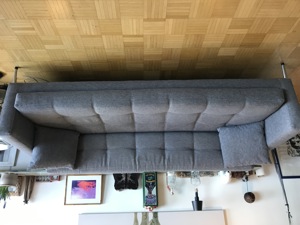 graues Sofa zu verschenken Bild 3