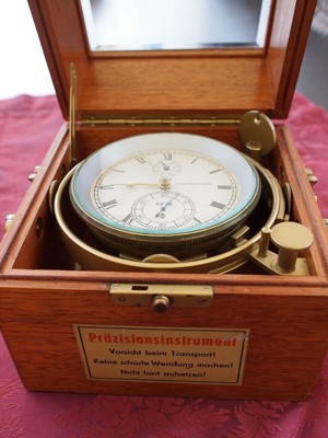 Marine Chronometer, GUB Glashütter Uhrenbetriebe Glashütte Sa No. 8878, Bild 7