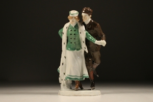 Alfred Otto KÖNIG (1871-1940) Meissen Schlittschuhläufer Porzellanfigur ca.1910