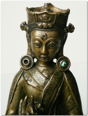 Asiatika Bronze-Figur Tibet 17. Jh Bild 4