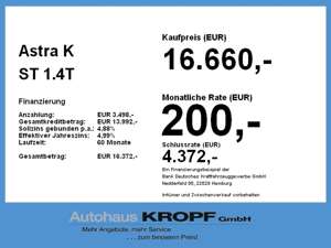 Opel Astra K ST 1.4T Navi,LED,Sitzheizung,Parkpilot Bild 3