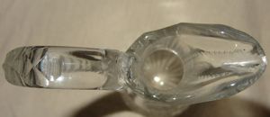 C Kanne Karaffe aus Glas älter Glaskaraffe ca. 0,2 Liter H18  7,2 einwandfrei erhalten Alt Vintage