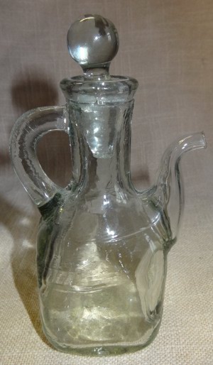 CT Glaskaraffe Karaffe aus Glas 0,15Liter 14,5 12H 6x5 8 einwandfrei erhalten Alt Vintage Dekoration
