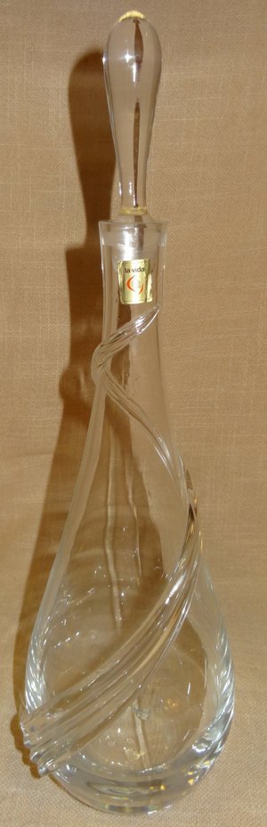 CT LA VIDA Glaskaraffe Karaffe aus Glas 0,9Liter 36 28, 11 6,5 einwandfrei erhalten Alt Vintage Deko