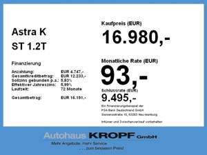 Opel Astra K ST 1.2T Navi,Sitzheizung,LED,Parkpilot Bild 4