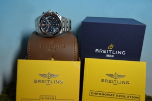Breitling Chronomat B01 42mm Blue Chrongraph, UNGETRAGEN, B&P, Ref. AB0134 Bild 6