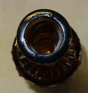 DT Glasflasche Zierflasche Spanien 0,7L 33,5H  7,5 1,8 kaum benutzt einwandfrei erhalten Retro älter Bild 5