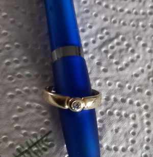 Damen Ring in Gold 585 mit Diamant !!! Bild 1