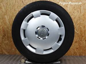 4x Vw Audi Seat Skoda Sommerräder 6,5x16et50 Stahlfelgen 5x112 205 55 16 91V Sommerreifen Radkappen  Bild 2