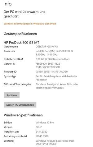 HP prodesk 600 g3 mt Bild 6