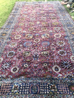 Antique Big Size Persian   YAZD   Rug  Teppich