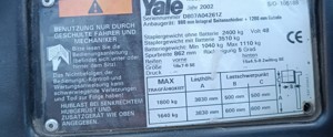 Stapler Yale 1,8t   Batterie 2021 Bild 10