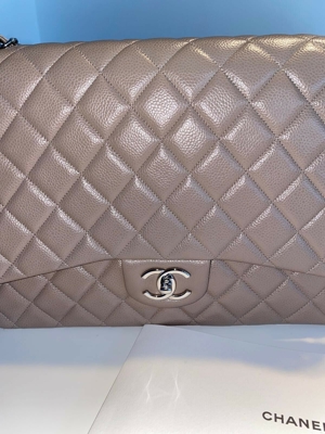 Original Chanel 2.55 Jumbo Tasche Bag, Kaviar Leder Bild 1