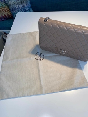 Original Chanel 2.55 Jumbo Tasche Bag, Kaviar Leder Bild 2
