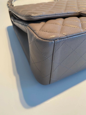 Original Chanel 2.55 Jumbo Tasche Bag, Kaviar Leder Bild 3