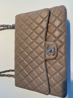 Original Chanel 2.55 Jumbo Tasche Bag, Kaviar Leder Bild 8