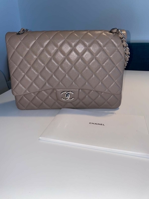 Original Chanel 2.55 Jumbo Tasche Bag, Kaviar Leder Bild 4