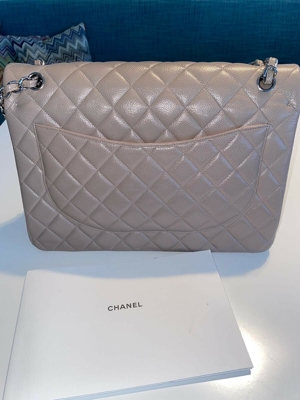 Original Chanel 2.55 Jumbo Tasche Bag, Kaviar Leder Bild 6