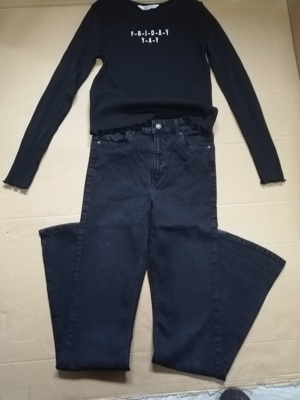 Mädchen Set Jeans mit Switshirt gr. 164 Bild 1