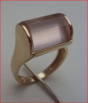 Rosenquarz Ring von Sogni d Oro, 375 GG, 9 ct, Gr. 18 (56) Bild 1