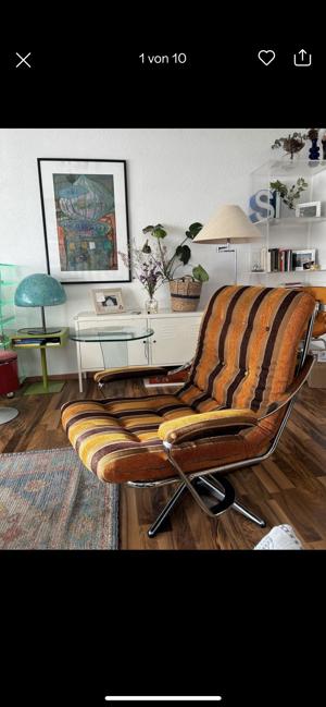 Lounge Sessel Vintage Retro Design 60er 70er  Bild 5