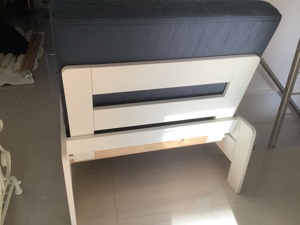 Sessel ausziehbar in weiß mit Matraze Bild 10