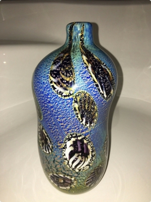 wunderschöne AVeM MURANO große 28,5 cm YOKAHOMA VASE Entwurf Aldo Nason 1958