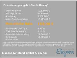 Skoda Kamiq Ambition  - ab 119€ monatlich - AUTOMATIK LED KAME Bild 2