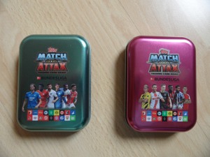 Match Attax Karten tin box Blechdosen für Sammelkarten leer 2 Stück Bundesliga Bild 1